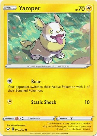 Yamper Carte Pokemon Anglaise 73 2 Sword Shield