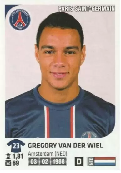 Gregory Van Der Wiel - Pays-Bas - FIFA South Africa 2010 sticker