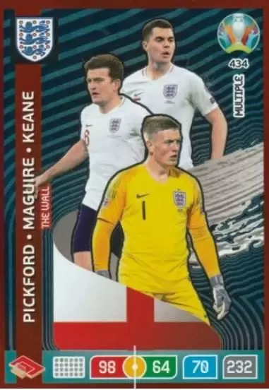 Adrenalyn XL - UEFA Euro 2020 - Jordan Pickford / Harry Maguire / Michael Keane - MULTIPLE - The Wall