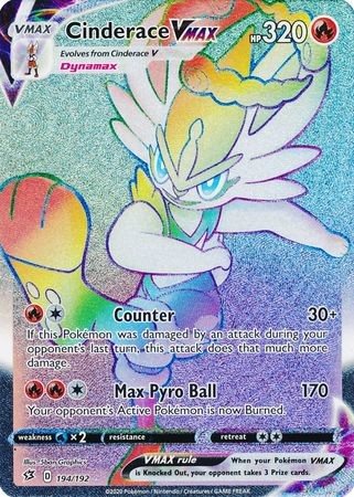 Cinderace V Max Rebel Clash Pokemon Card 194 192