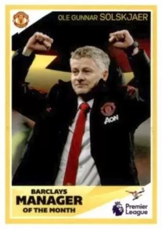 Panini Tabloid Premier League - Ole Gunnar Solskjaer - Manager of the Month - Manchester United