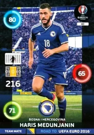 Adrenalyn XL - Road to UEFA Euro 2016 - Haris Medunjanin - Bosna I Hercegovina