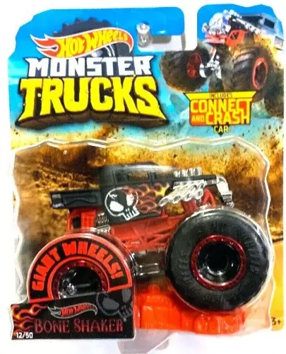 Hot Wheels 2019 Monster Trucks Bone Shaker 12/50 Connect and Crash