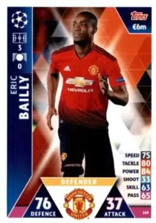 Match Attax - UEFA Champions League 2018/2019 - Eric Bailly - Manchester United FC