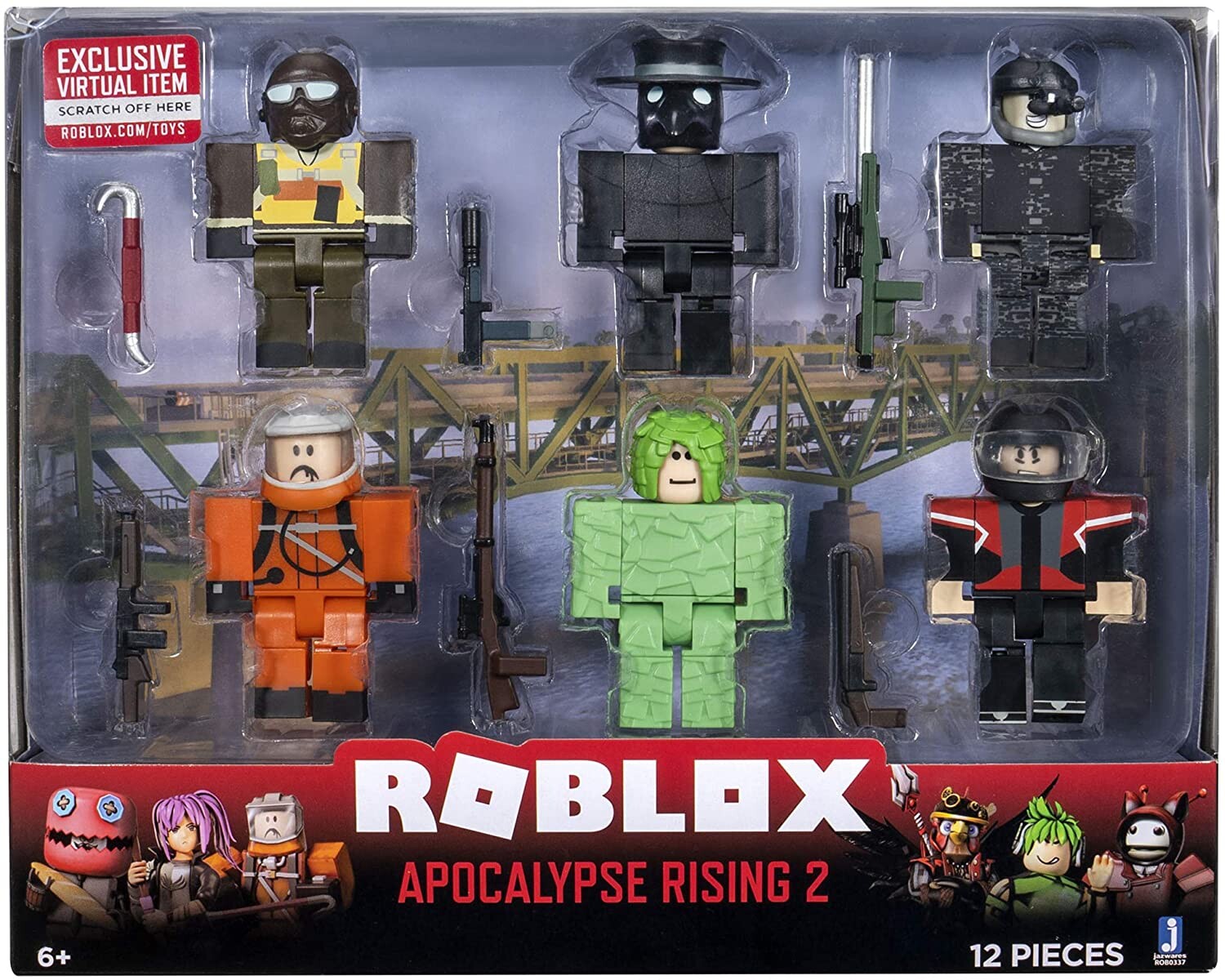 Apocalypse Rising 2 Six Figure Pack Roblox Action Figure - roblox series 2 12 figure pack