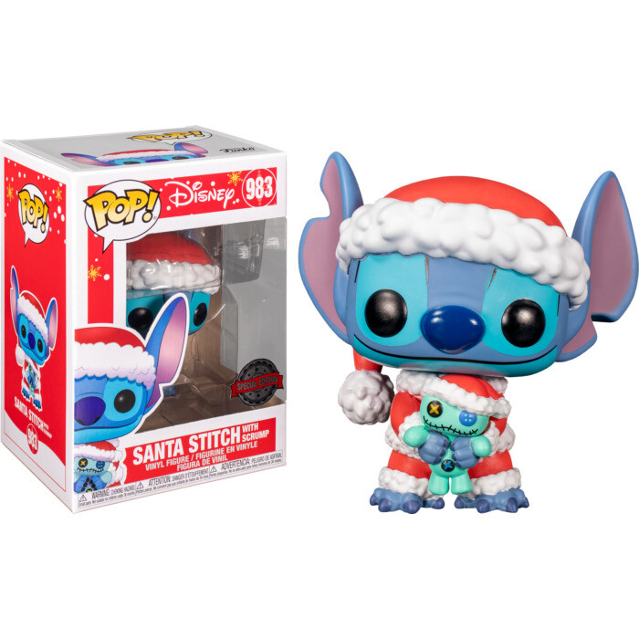 Lilo And Stitch Santa Stitch With Scrump Figurine Pop 983 Pop Disney