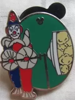 Disney - Pins Open Edition - 2012 Hidden Mickey Series - Popcorn Turners - Red & Blue Clown