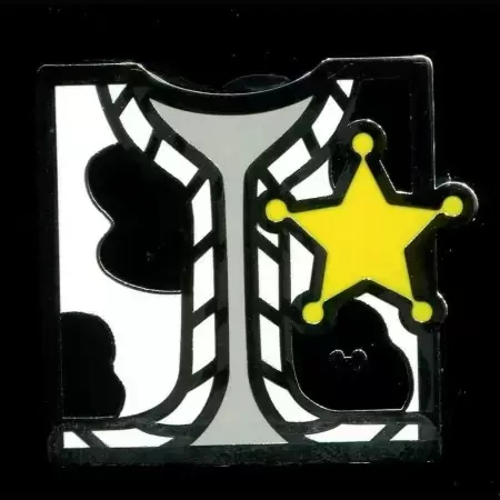 Disney Pins Open Edition - 2019 Hidden Mickey Series - Toy Story - Woody\'s Vest and Star