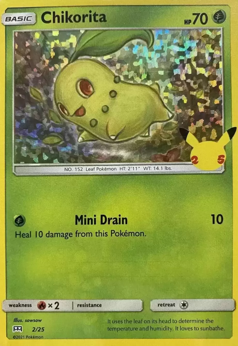 McDonald\'s Collection 2021 - Chikorita Holo