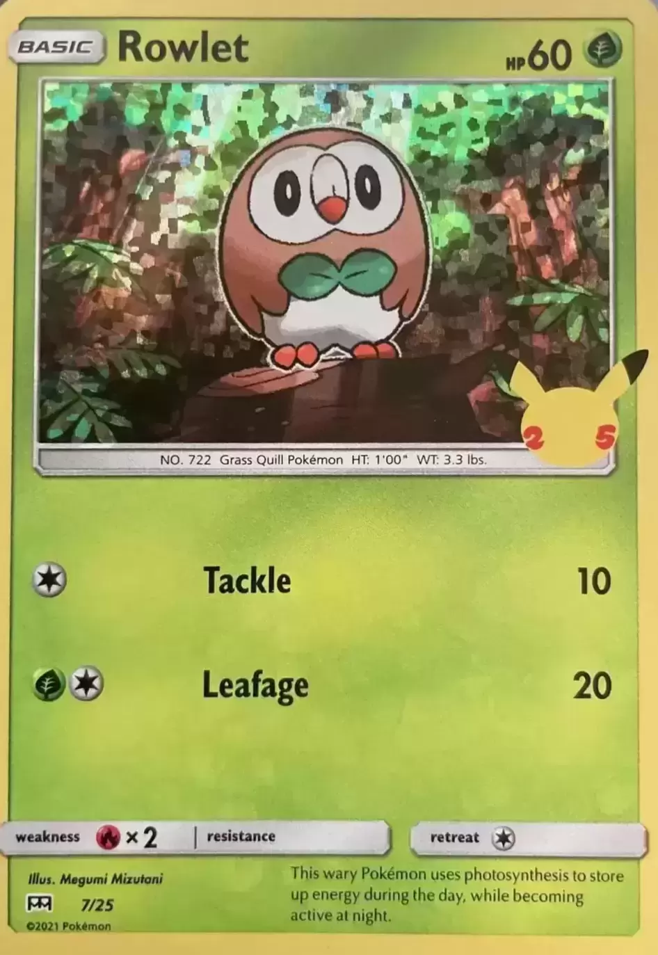 McDonald\'s Collection 2021 - Rowlet Holo