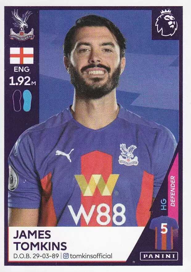 Premier League 2021 - James Tomkins - Crystal Palace