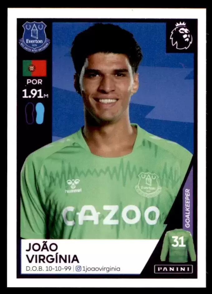 Joao Virginia Everton Premier League 2021 Sticker 199