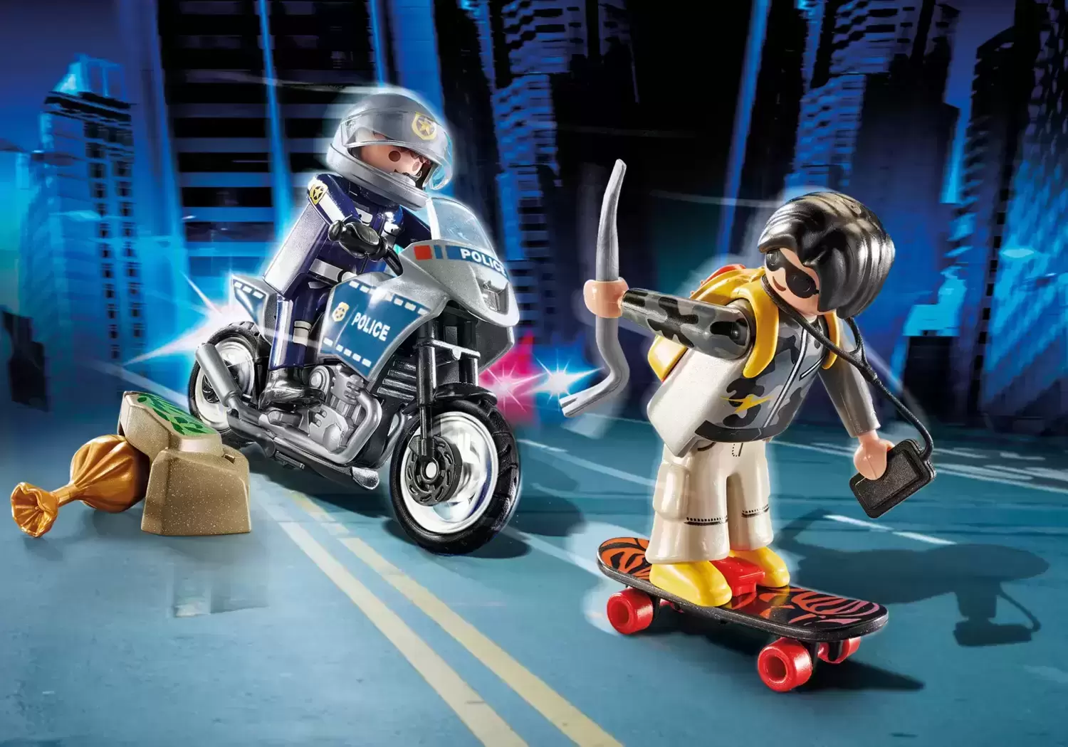 Police Playmobil - Starter Pack police biker and thief