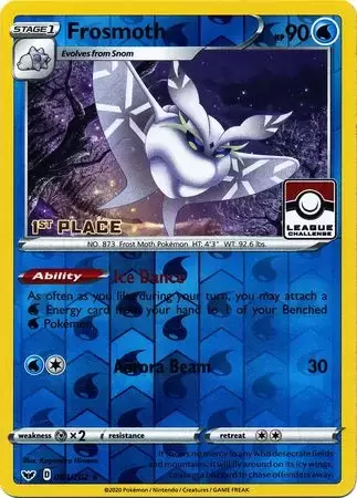 Sword & Shield - Frosmoth reverse Pokemon League 1st Place