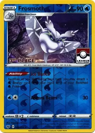 Sword & Shield - Frosmoth reverse Pokemon League 2nd Place