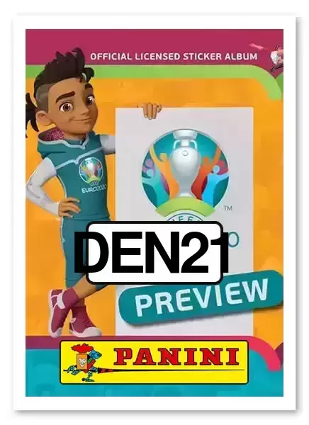 Andreas Cornelius Denmark Uefa Euro 2020 Preview Sticker Den21