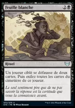Strixhaven - Feuille blanche
