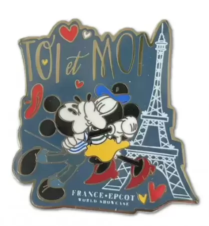 Disney Pins Open Edition - WDW EPCOT World Showcase 2021 France Mickey and Minnie Toi et Moi