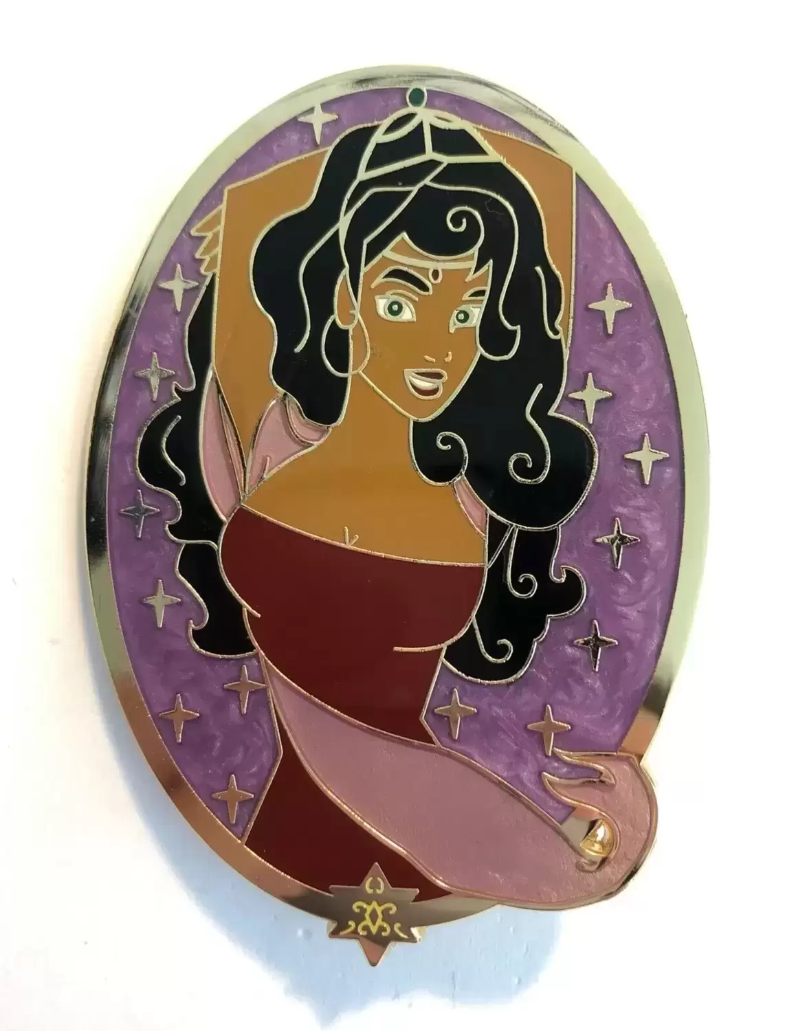 Disney Pins Open Edition - ( Unauthorized) - Esmeralda Silver Stars Pink Wrap