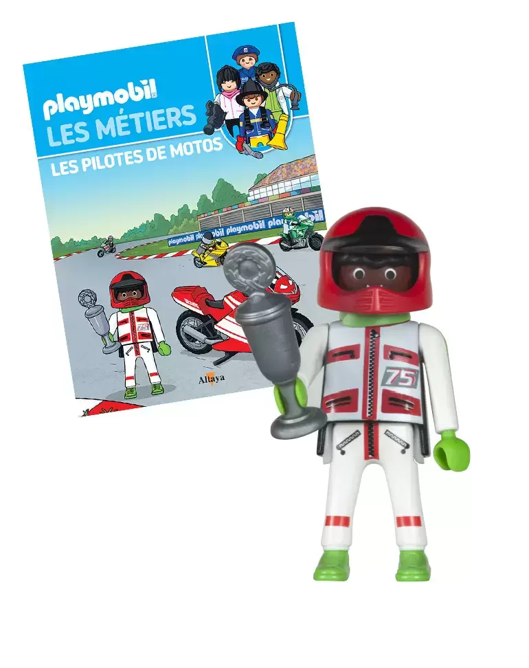 Playmobil Altaya: Les métiers - Les Pilotes de Motos