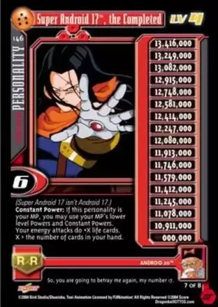 Dragon Ball GT Score Trading Card Game Super 17 - Super Android 17, the Completed (Level 4):Profile