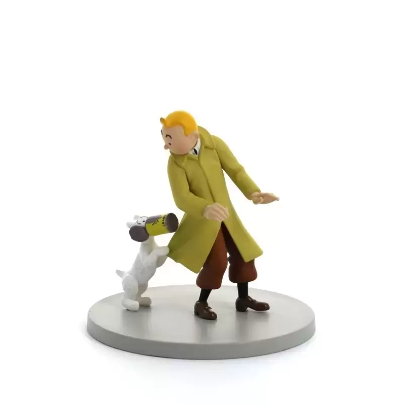Figurines en Résine Tintin - Tintin avec la boîte de crabe