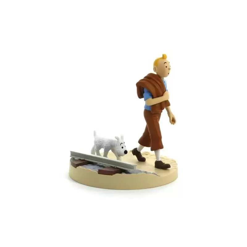 Figurines en Résine Tintin - Tintin et la voie ferrée