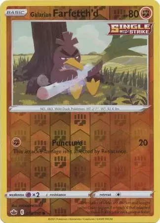 Chilling Reign - Galarian Farfetch\'d Reverse