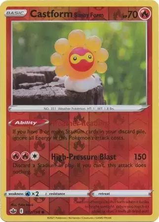 Chilling Reign - Castform Sunny Form Reverse
