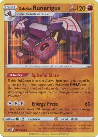 Chilling Reign - Galarian Runerigus Holo