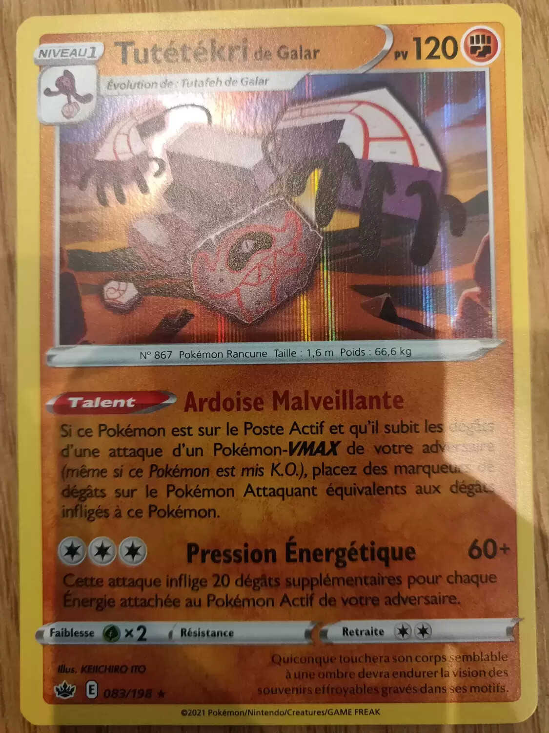 Règne de glace - Tutétékri de Galar Holographique
