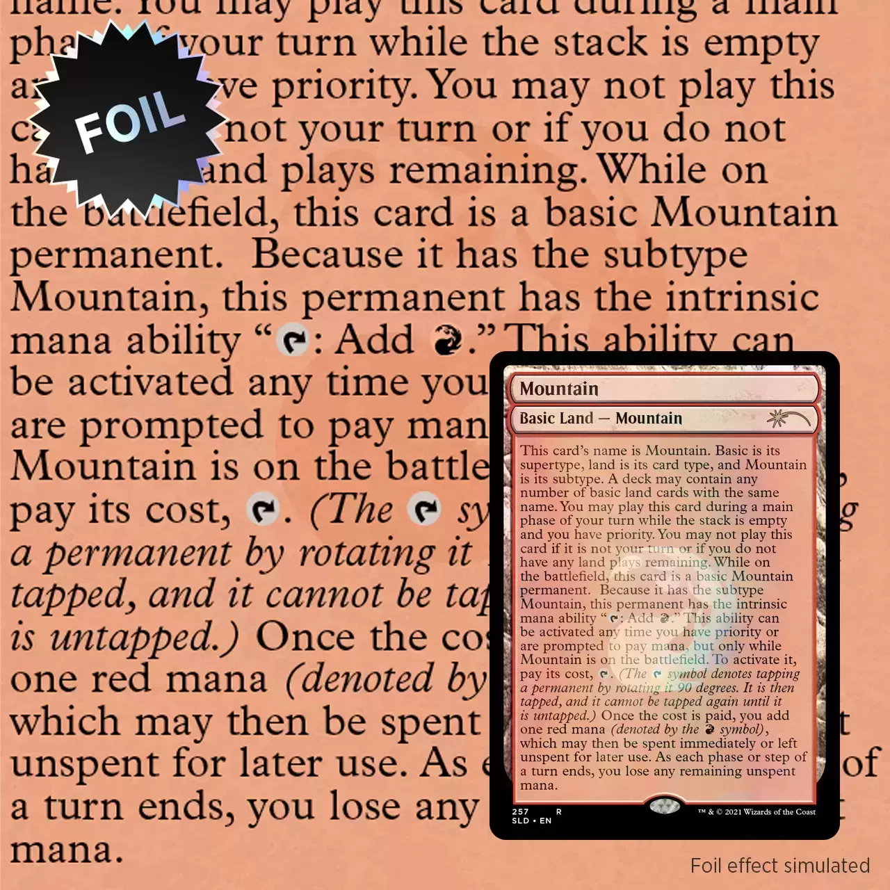 Secret Lair Drop - Mountain - Foil