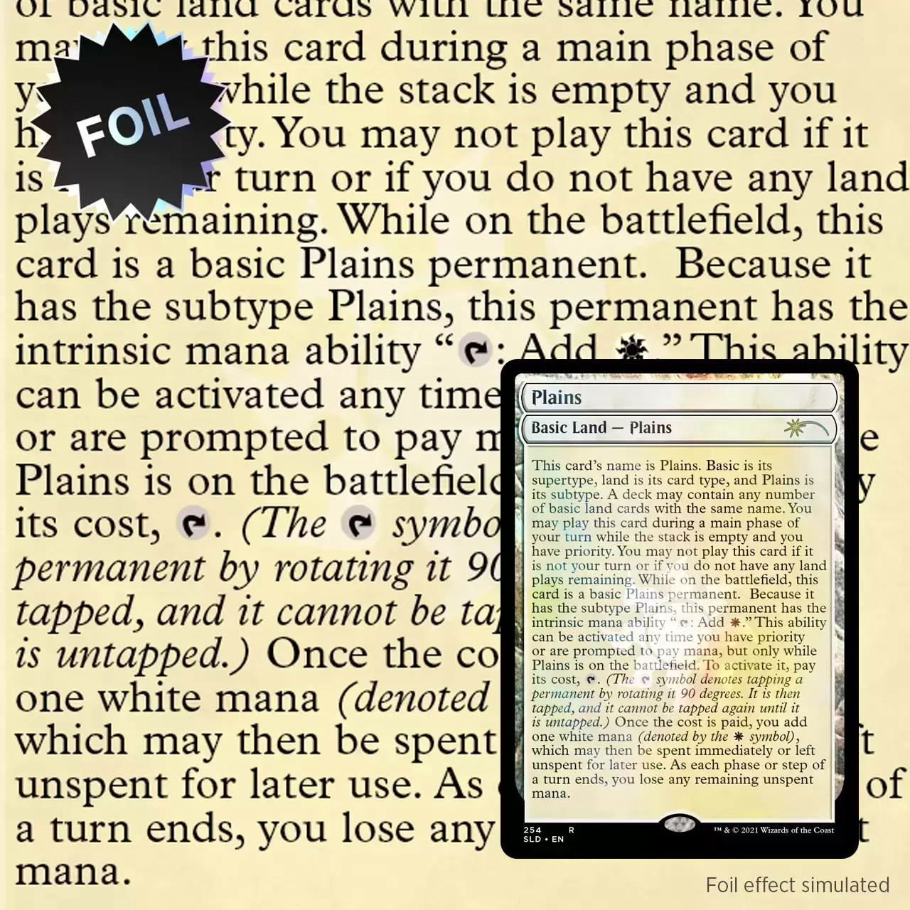 Secret Lair Drop - Plains - Foil