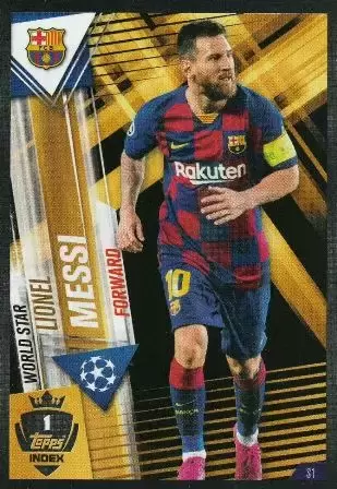 Match Attax 101 - UEFA Champions League 2019-2020 - Lionel Messi - FC Barcelona - World Star