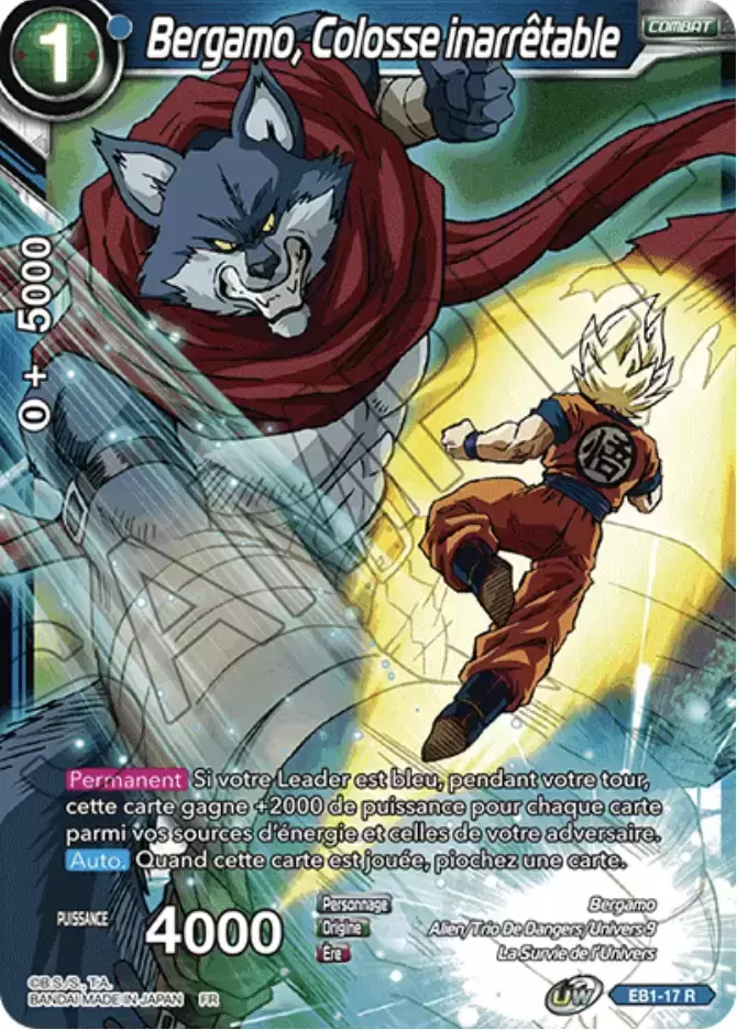 Dragon Ball - Battle Evolution Booster [EB1] - Bergamo, Colosse inarrêtable