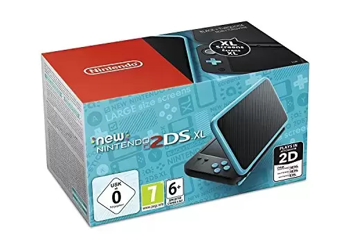 New nintendo 2ds xl 2024 black and blue