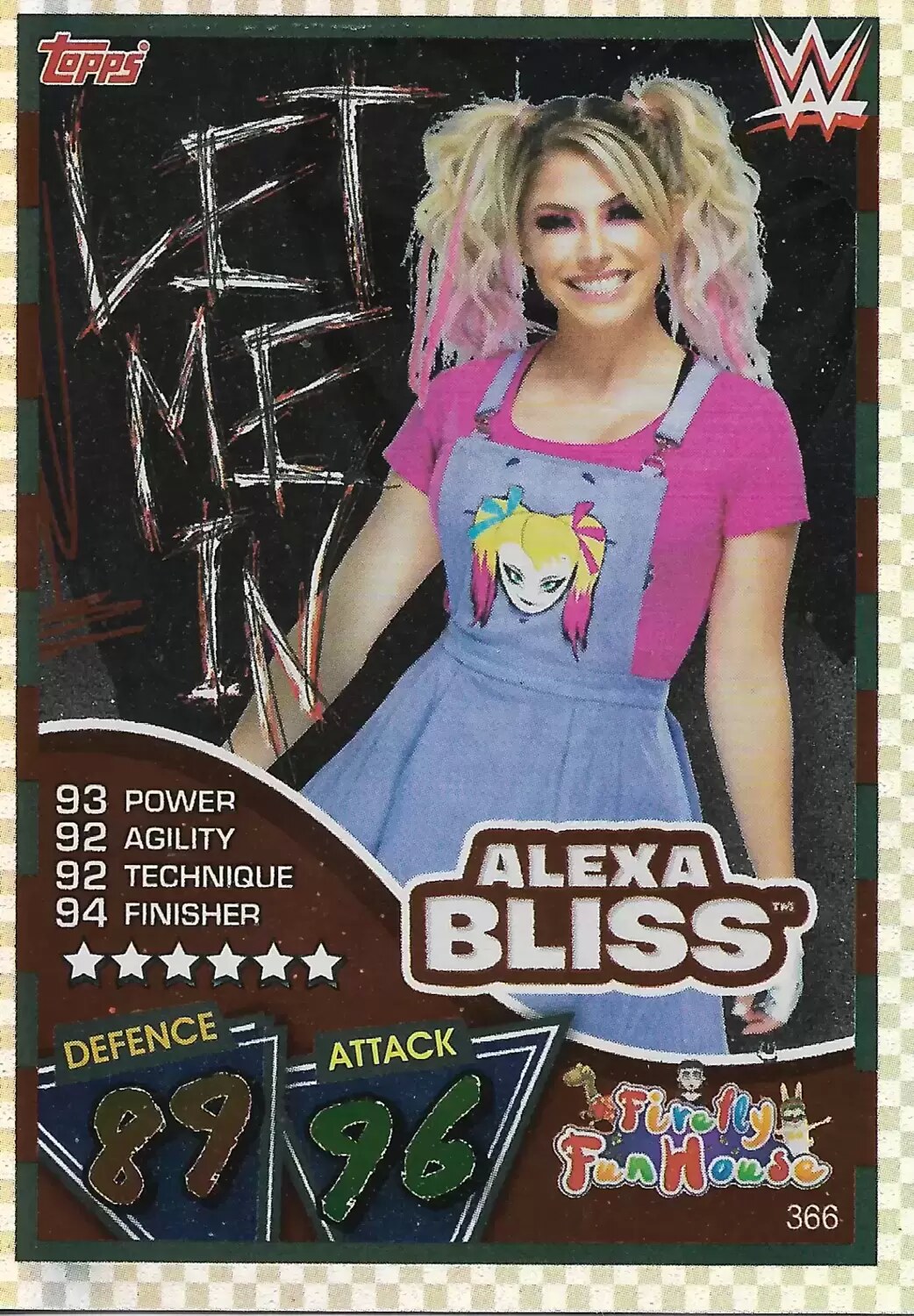 Alexa Bliss - Firefly Funhouse Premium - carte 366 Slam Attax 2021