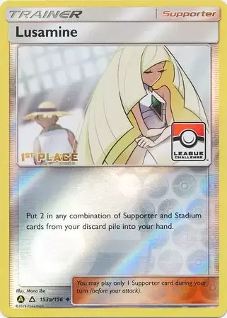 Alternatives Pokemon Cards - Lusamine reverse 1st Place Pokemon League
