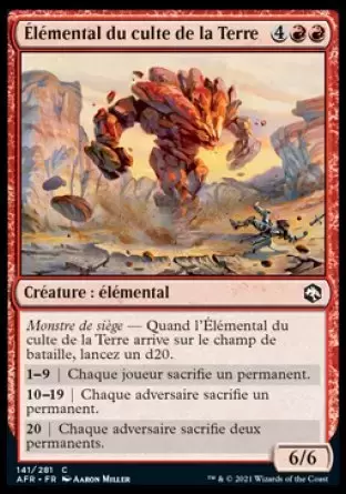 Aventures dans les royaumes oubliés (Dungeons & Dragons Forgotten Realms) - Élémental du culte de la Terre