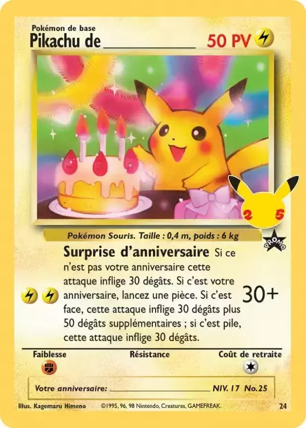 Célébrations - Pikachu de