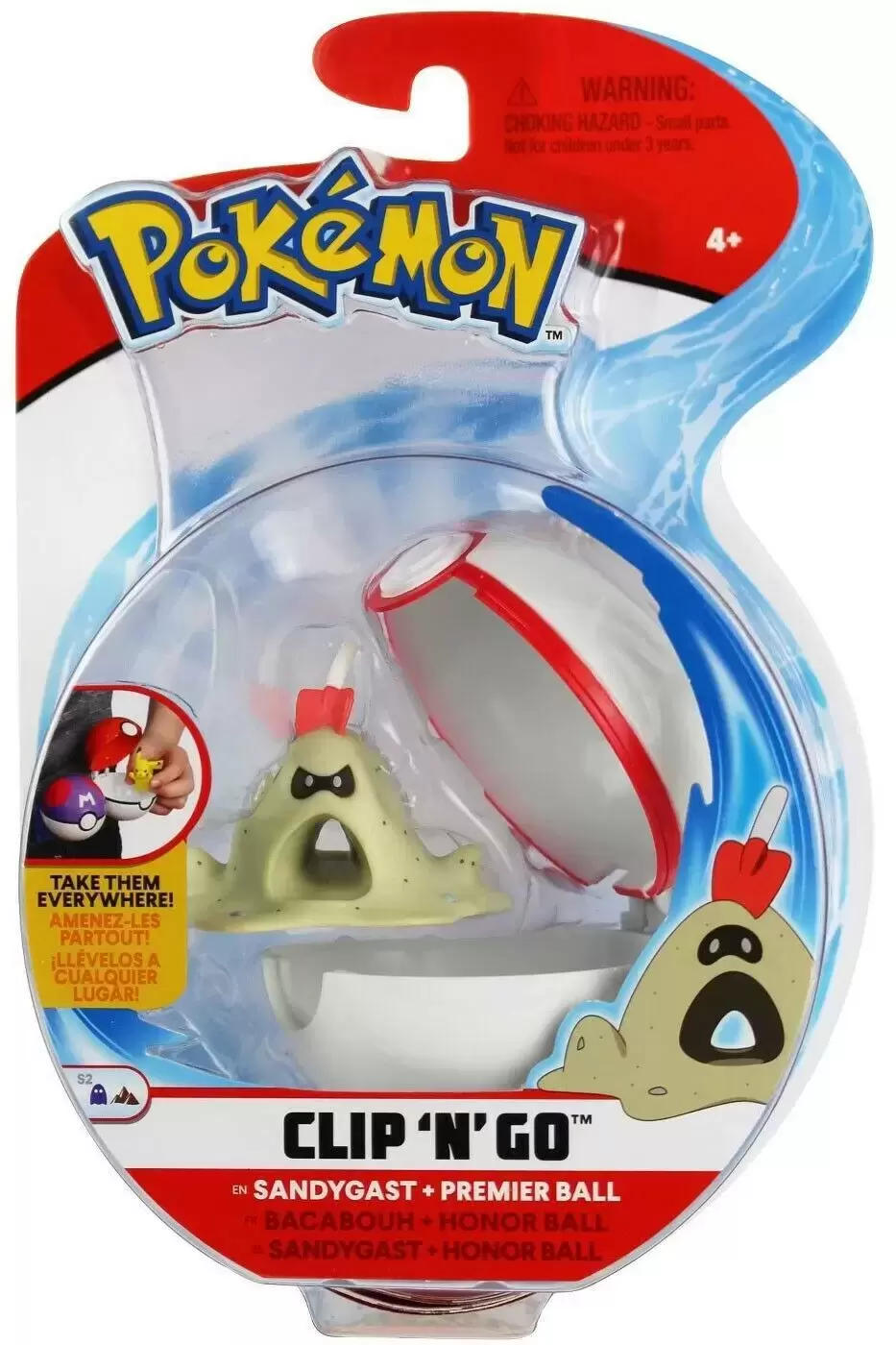 Pokémon Action Figures - Clip \'N\' Go - Bacabouh + Premier Ball