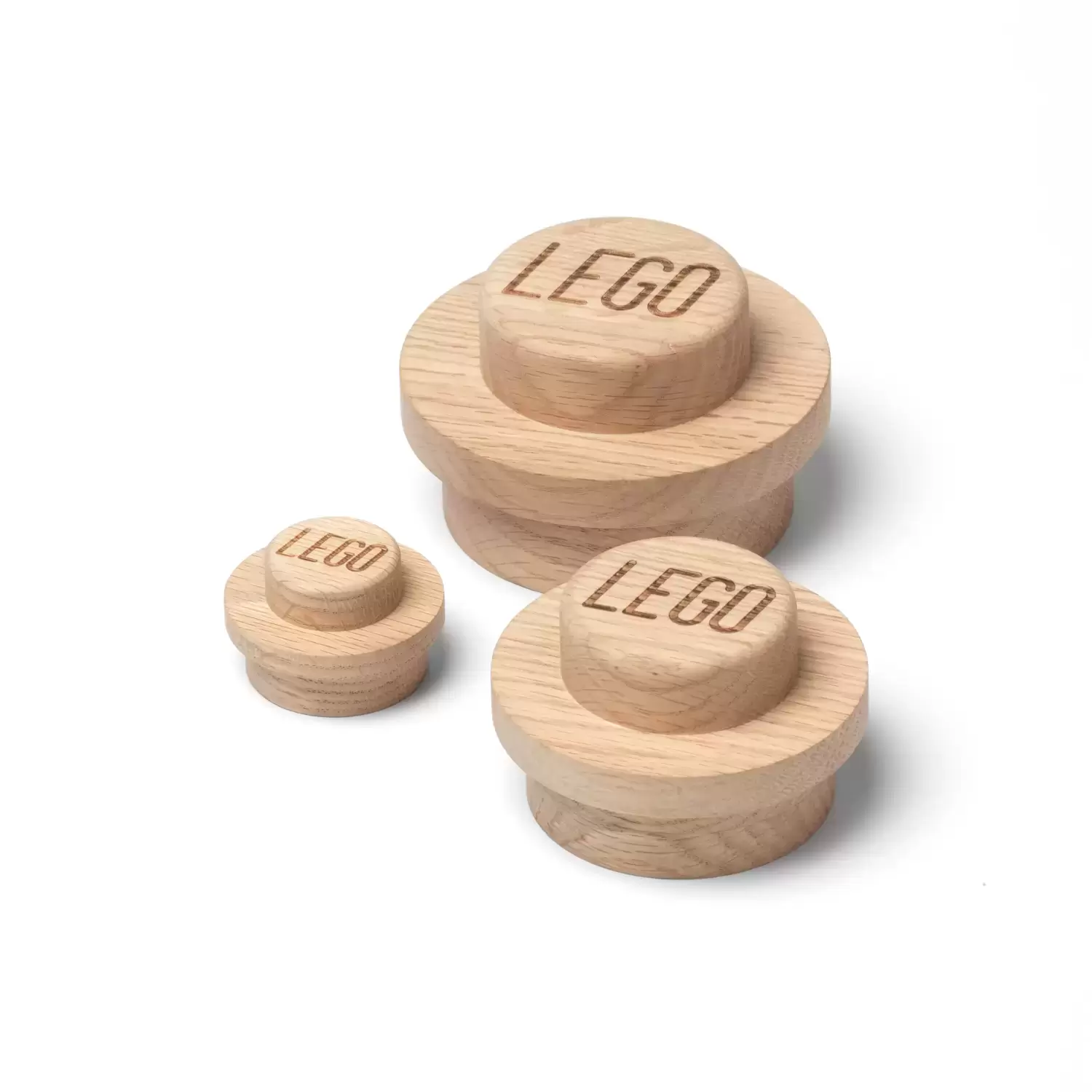 LEGO Storages - Ensemble de patères en bois – chêne clair