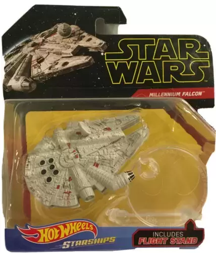 Star Wars - Starships - Hot Wheels Star Wars Starships Millennium Falcon (Round Dish) FYT76 Asst.FYT65 Black/Yellow Card