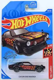 Mainline Hot Wheels - Hot Wheels Mainline 142/250 Custom Ford Maverick 9/10 HW Flames GHD66-D9COH Asst. L2593