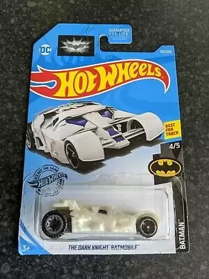 Mainline Hot Wheels - Hot Wheels Mainline 153/250 The Dark Knight Batmobile (White) 4/5 Batman FYF62-D9CON Asst. L2593