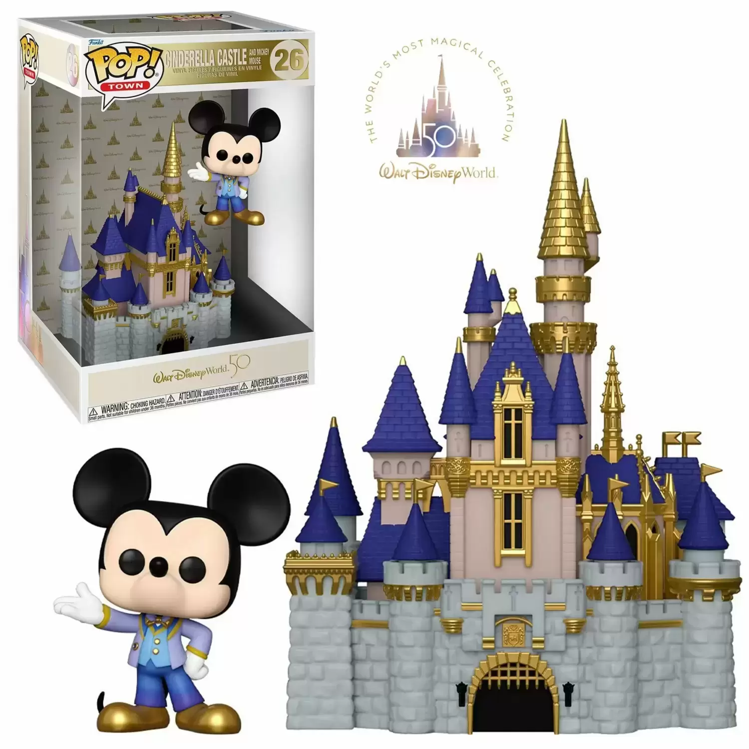 POP! Town - Disney - Cinderella Castle and Mickey Mouse