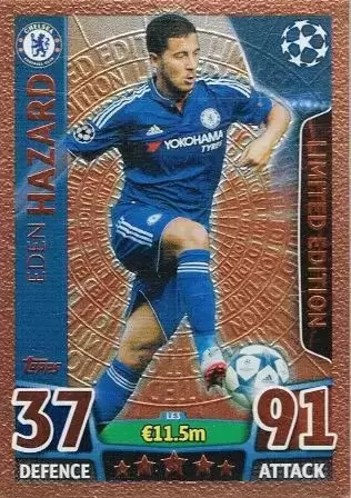 Match Attax - UEFA Champions League 2015-2016 - Eden Hazard - Chelsea