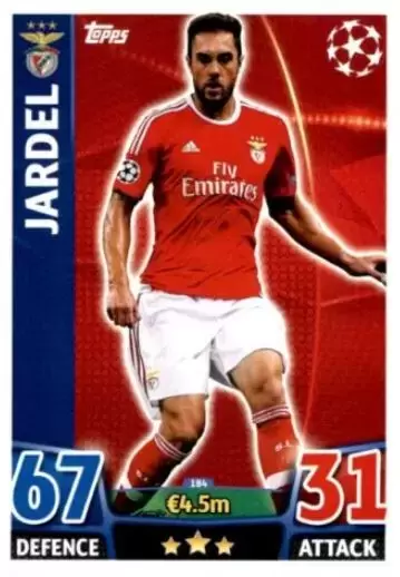 Match Attax - UEFA Champions League 2015-2016 - Jardel - SL Benfica