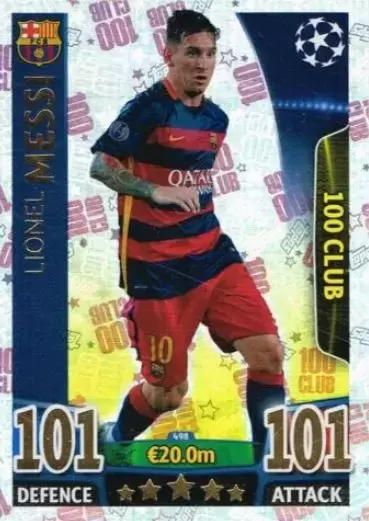 Match Attax - UEFA Champions League 2015-2016 - Lionel Messi - FC Barcelona