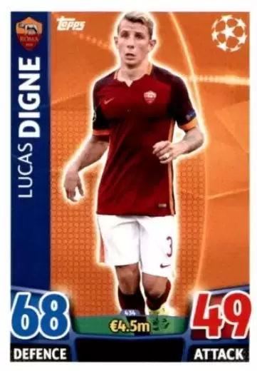 Match Attax - UEFA Champions League 2015-2016 - Lucas Digne - AS Roma